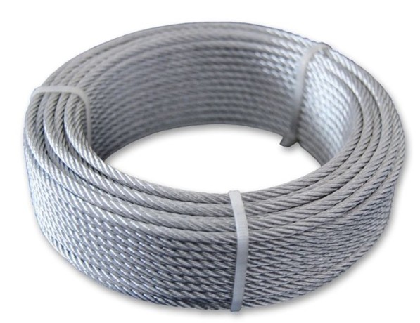 Канат стальной оцинкованный круглопрядный правой свивки В ЛК-О 6 мм ГОСТ 2172-80 фото