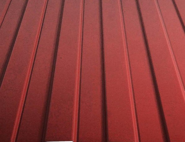 Профнастил стальной стеновой двухсторонний волна гладкий коричнево-красный МП20 0,5х20х1100х1150 мм ТУ 5285-002-78099614-2008 фото